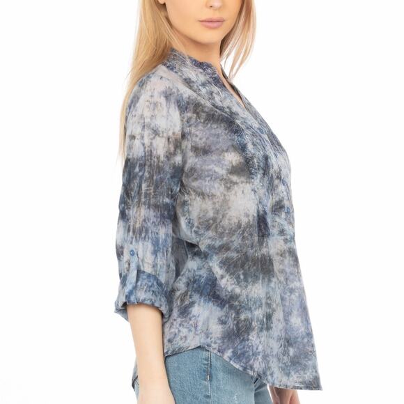 Vintage Goa Tie Dye Tunic with Floral Embroidery - Size S - Picture 3 of 12